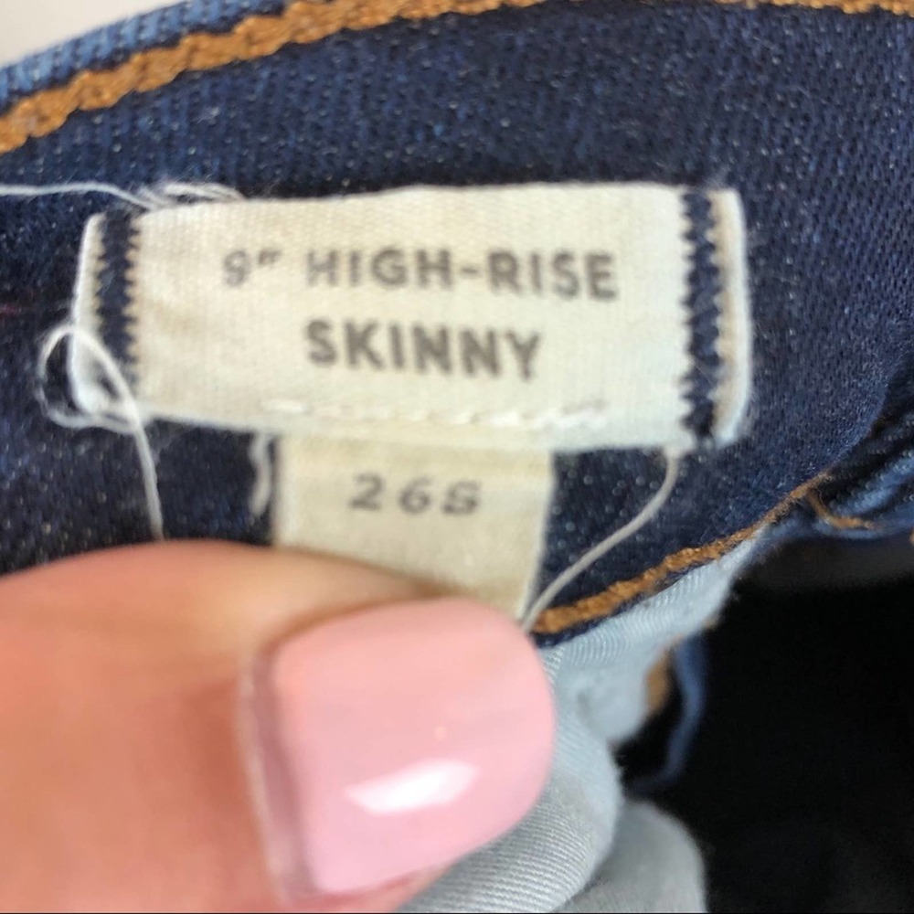Madewell 9 inch High Rise Dark Wash Skinny Jeans - Picture 11 of 11